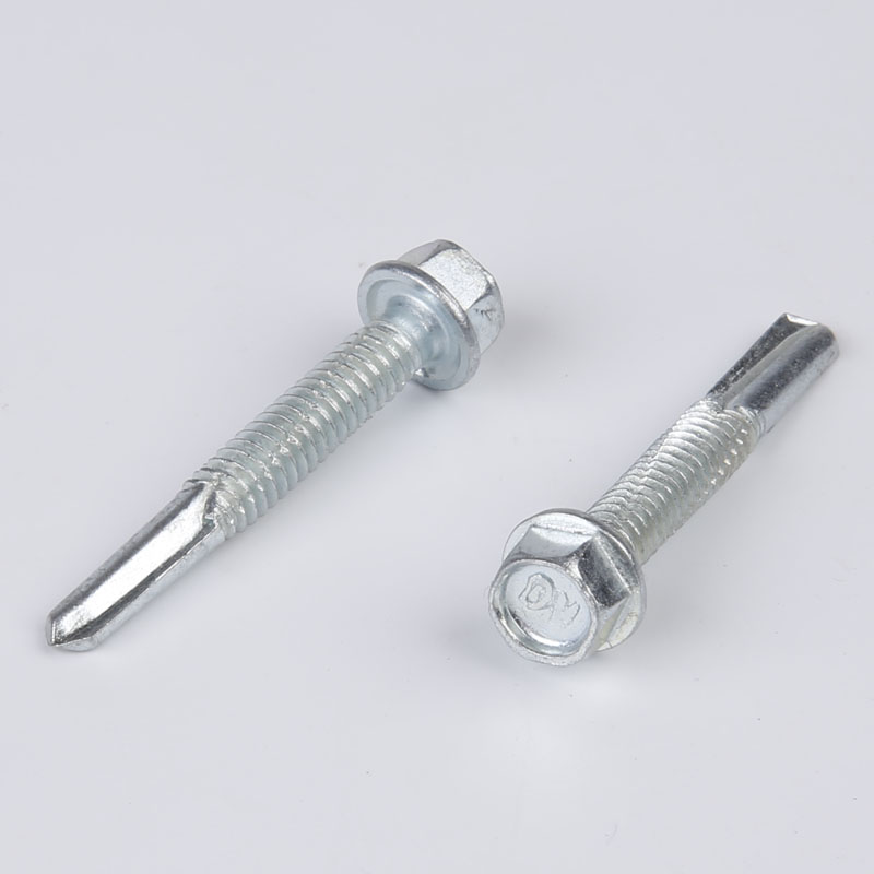 Lục giác tự khoan vít tấm kẽm màu xanh cứng